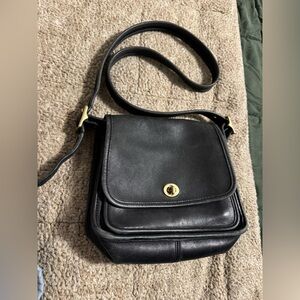 Vintage Coach Rambler Legacy Crossbody Bag 9061 Black Glove Leather 2002 (411)